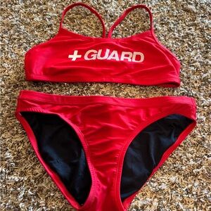 Nike Lifeguard Red Two Piece